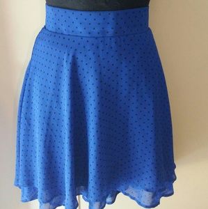 Torrid Cobalt Chiffon Skater Skirt